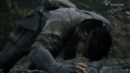Snake on his knees (Image via KONAMI)